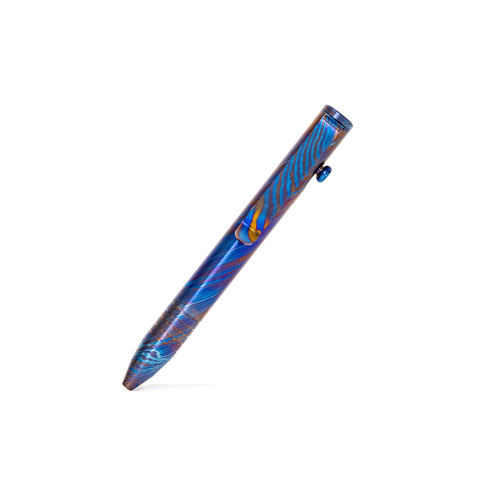 Mini Bolt Action Pen - Full Titanium Damascus - Image 14