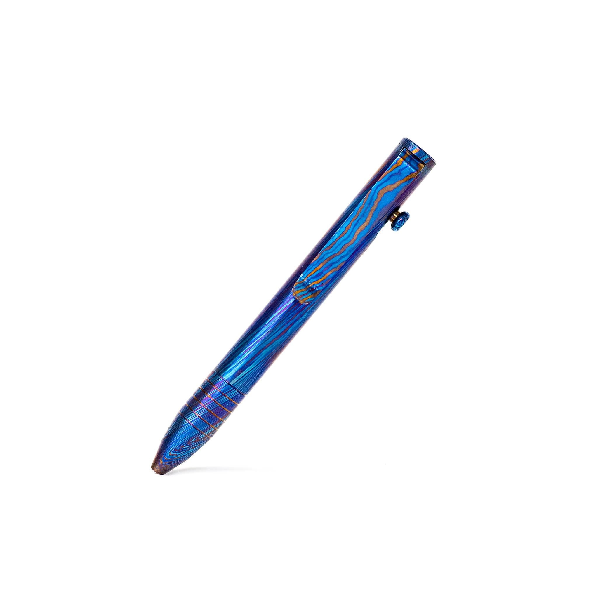 Mini Bolt Action Pen - Full Titanium Damascus - Image 22